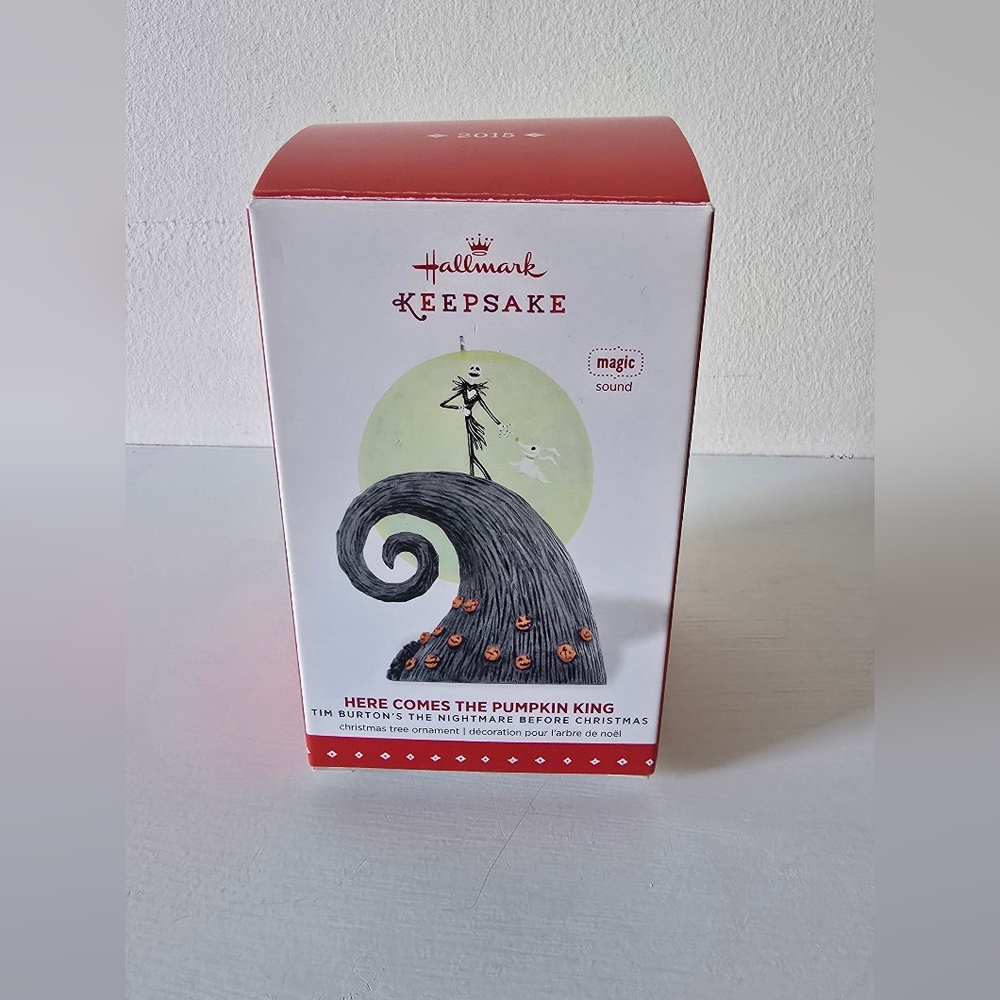 Hallmark Keepsake Pumpkin King Ornament Nightmare Before Christmas 2015 w Box